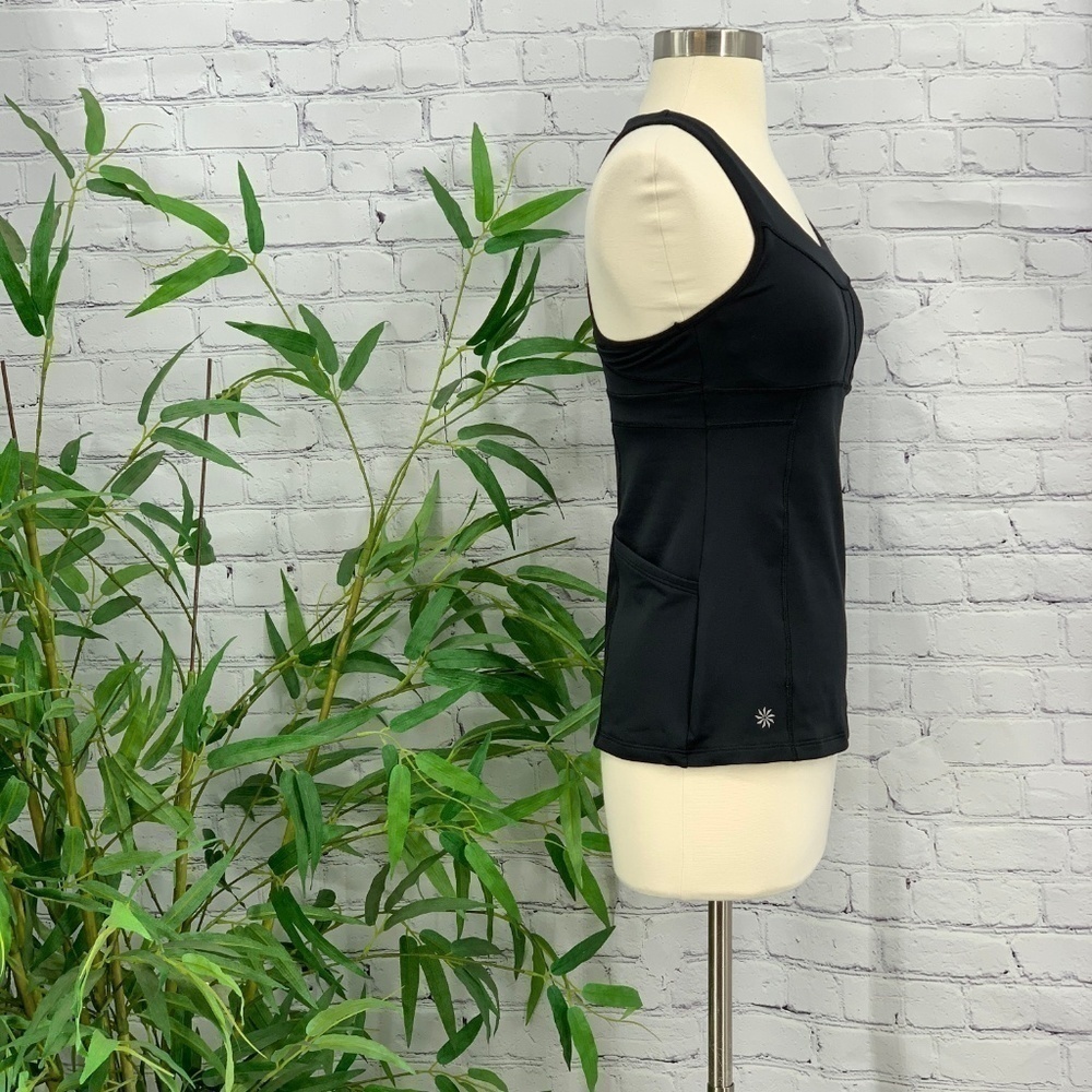 🎉Athleta Black Racerback Tank Top - Picture 2 of 8